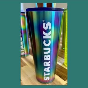 🌈 Starbucks Summer 2023 Oil Slick Rainbow Stainless Metallic Tumbler Cup 24oz